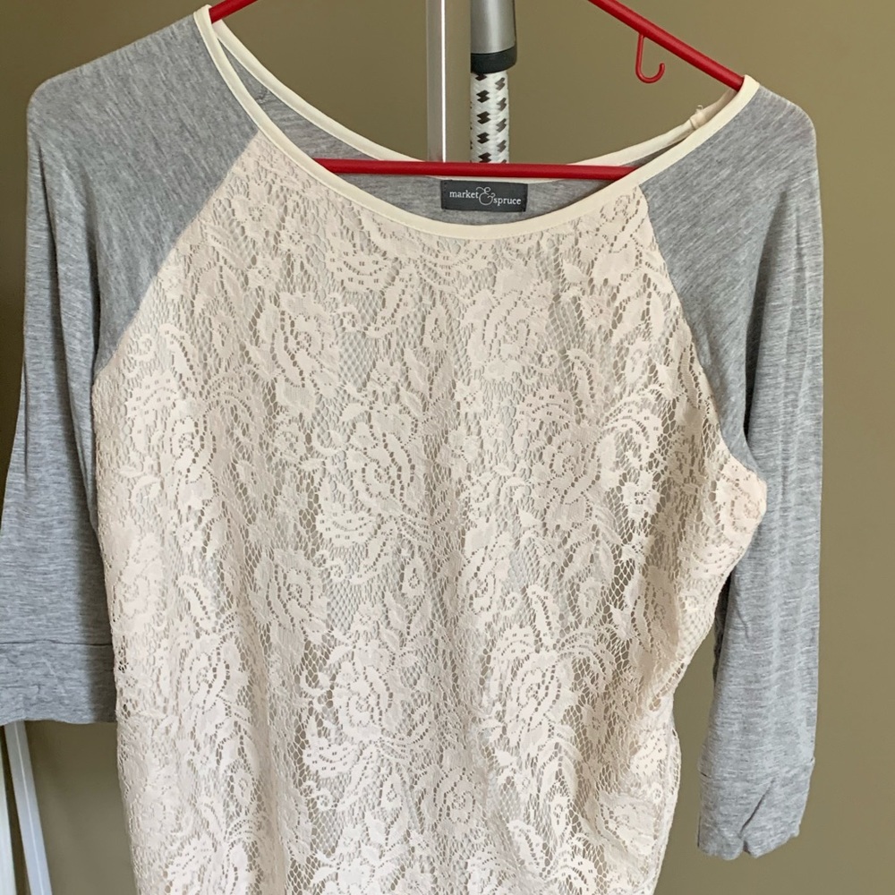 Lace covered tee